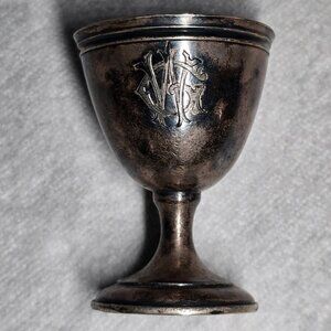 Antique European Silverplate GEBR HEPP Egg Cup Salt Cellar Butter Server c1900